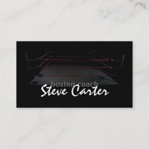 Boxing Coach Gloves Prize Ring Sport Fight Business Card