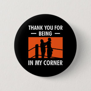 Boxing Coach Thank You For Being In My Corner Grap 6 Cm Round Badge