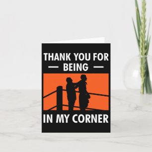 Boxing Coach Thank You For Being In My Corner Grap Card