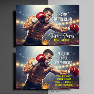 Boxing Coach Trainer Gym Sports Business Card