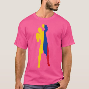 Boxing Colombia Flag Men Boys Box Male Competitive T-Shirt