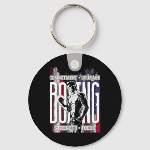 Boxing Commitment Courage Strength Focus Key Ring