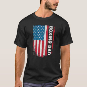 Boxing Dad America Us Flag Patriot Vintage T-Shirt