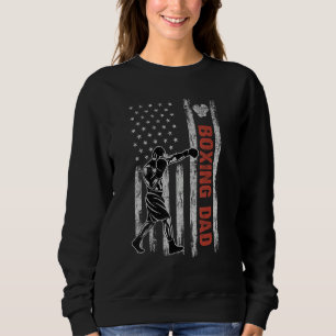 Boxing Dad American Flag Father's Day 4th Of July Sweatshirt