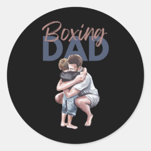 Boxing Dad  Classic Round Sticker