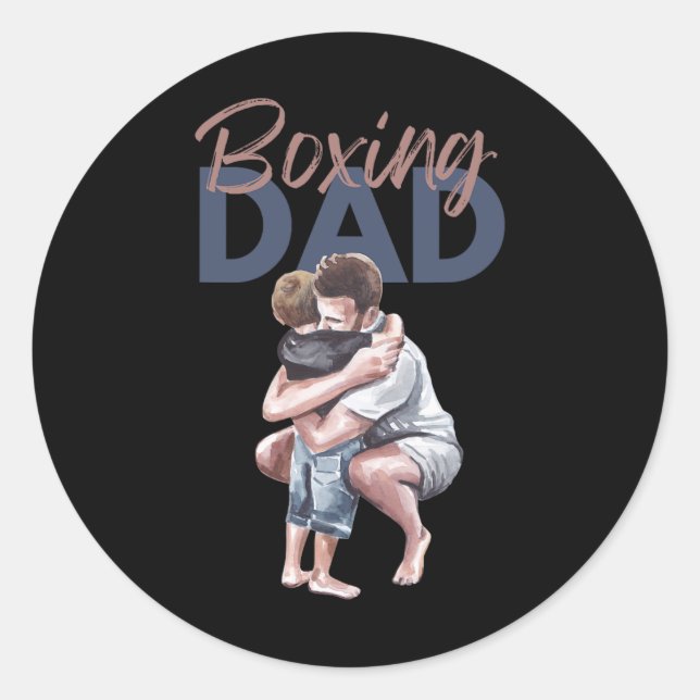 Boxing Dad  Classic Round Sticker (Front)