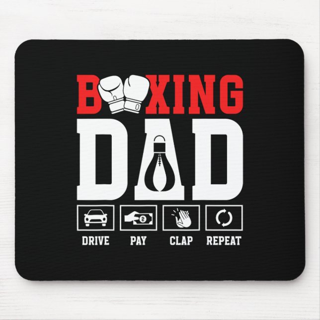 Boxing Dad Drive Pay Clap Boxing Father  Mouse Pad (Front)