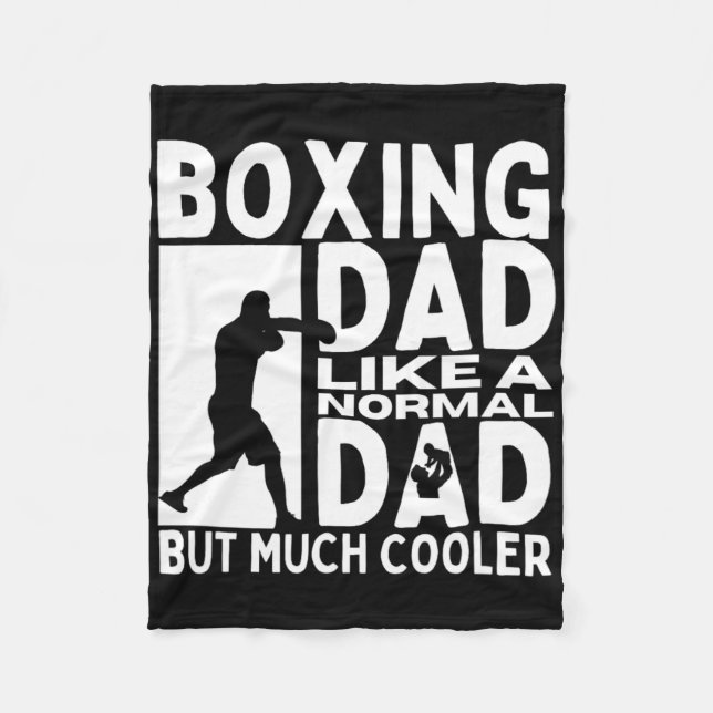 Boxing Dad Father Quote Funny Boxer  Fleece Blanket (Front)