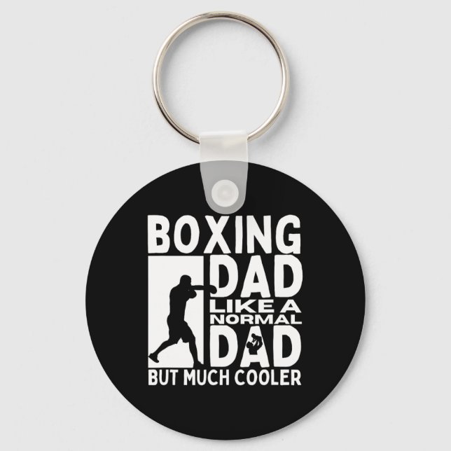 Boxing Dad Father Quote Funny Boxer  Key Ring (Front)