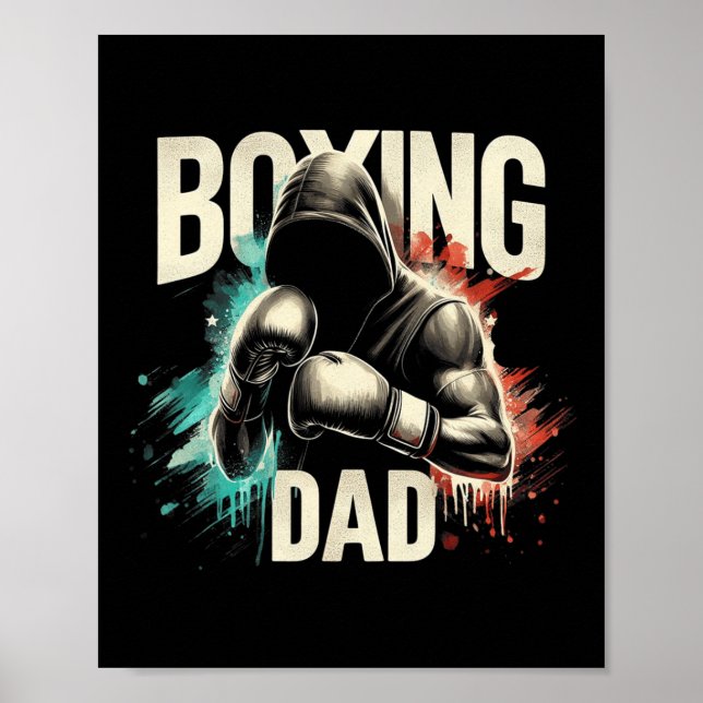 Boxing Dad Father's Day Tee For Boxing Lover  Poster (Front)