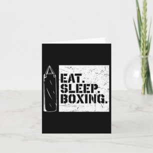 Boxing Day Eat Sleep Boxing Repeat Funny Boxing Lo Card