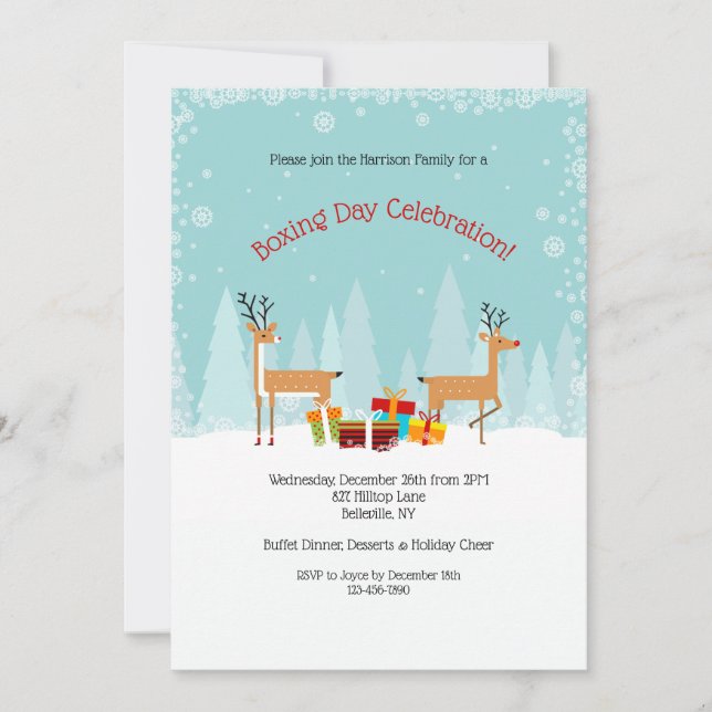 Boxing Day Party Invitation (Front)