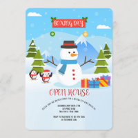 Boxing Day Snowman Invitation