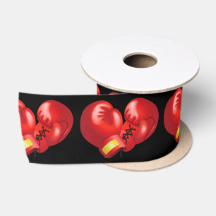 Boxing Design Ribbon Satin Ribbon