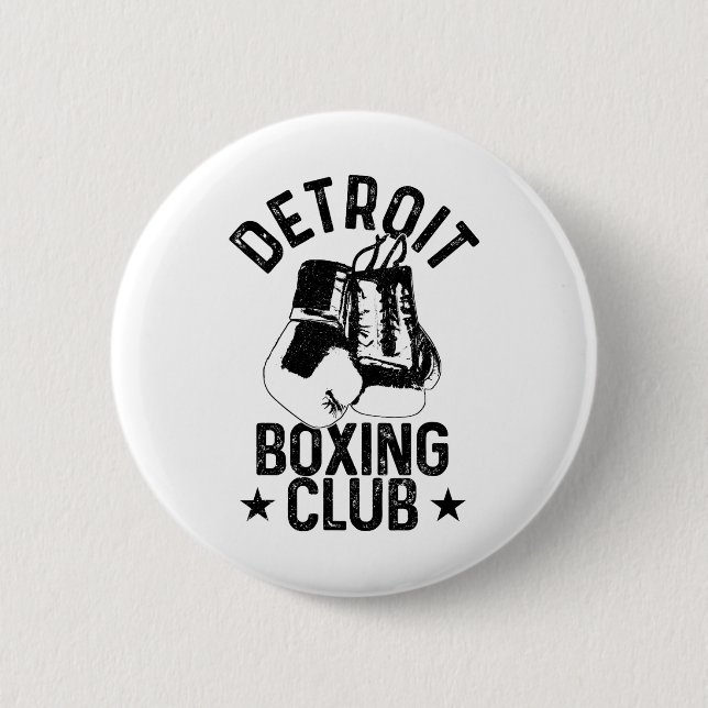 Boxing Detroit Michigan Martial Arts Boxer 1  6 Cm Round Badge (Front)