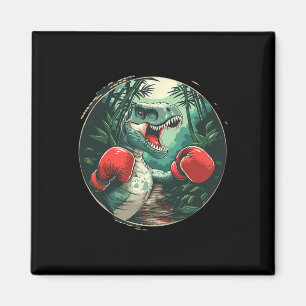 Boxing Dinosaur Boxer Dino Kickboxing T-rex Boxing Magnet