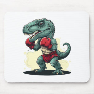 Boxing Dinosaur Boxer Dino Kickboxing T-rex Boxing Mouse Pad