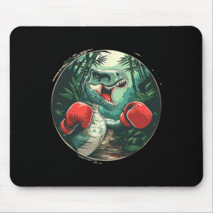Boxing Dinosaur Boxer Dino Kickboxing T-rex Boxing Mouse Pad
