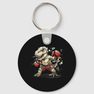 Boxing Dinosaur Boxer T-rex Kickboxing Dino Boxing Key Ring