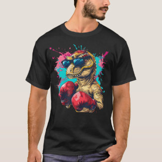 Boxing Dinosaur Boxer T-Rex Kickboxing Dino T-Shirt