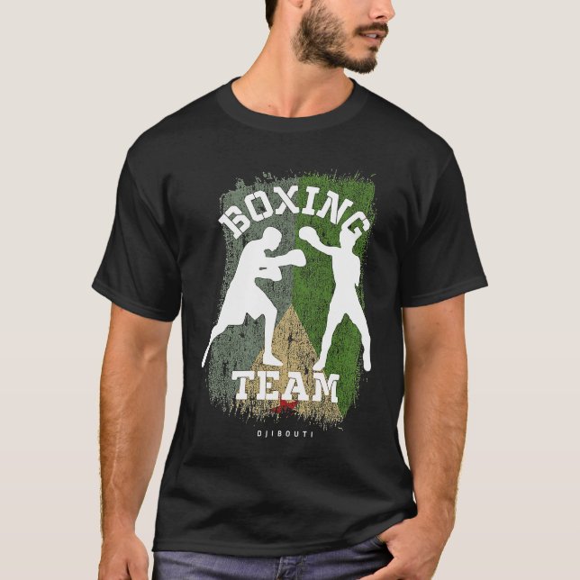 Boxing Djibouti Combat Sports Fighter Boxing T-Shirt (Front)