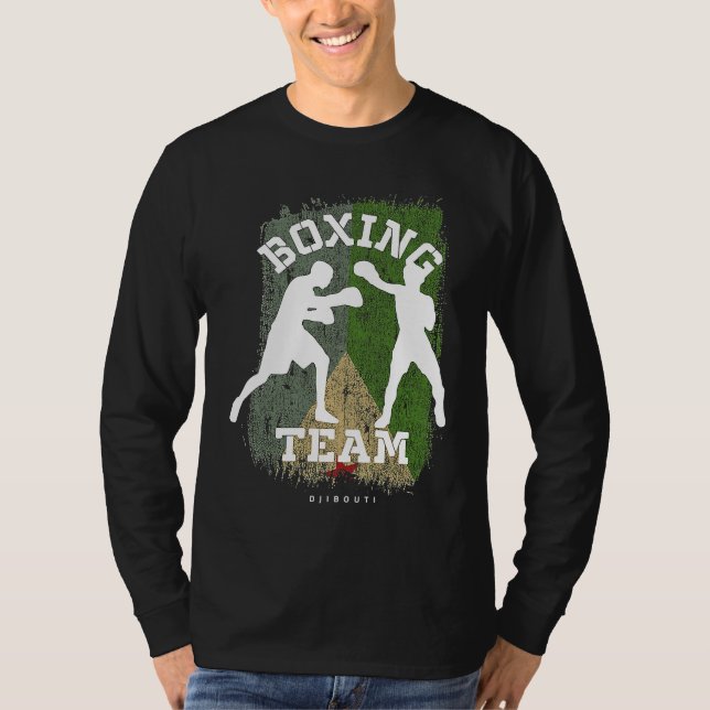 Boxing Djibouti Combat Sports Fighter Boxing T-Shirt (Front)