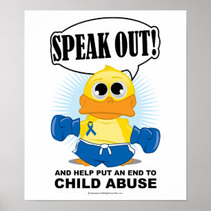 Boxing Duck Child Abuse Poster