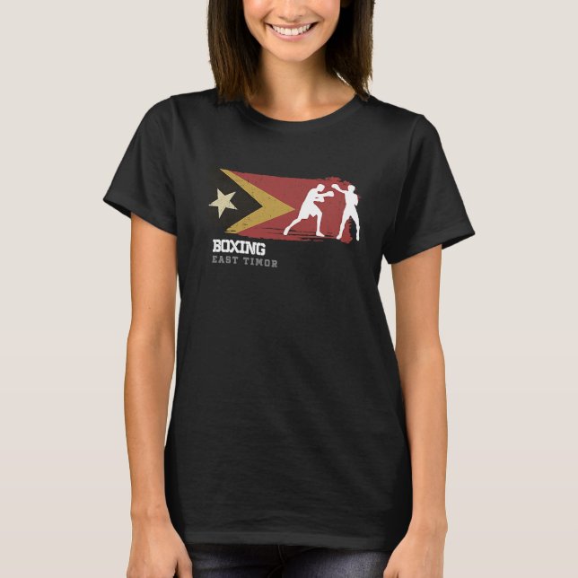 Boxing East Timor Combat Sports Fighter Boxing T-Shirt (Front)