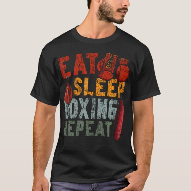 Boxing Eat Sleep Boxing T-Shirt (Front)
