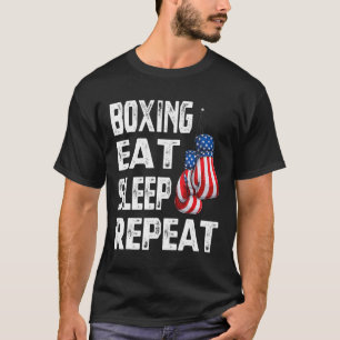 Boxing Eat Sleep Repeat Gym Boxer Kickboxing Mix M T-Shirt