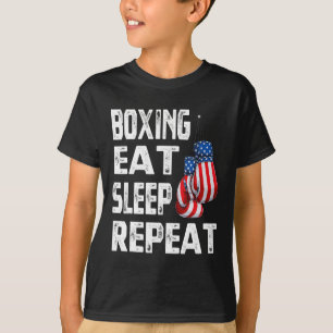 Boxing Eat Sleep Repeat Gym Boxer Kickboxing Mix M T-Shirt