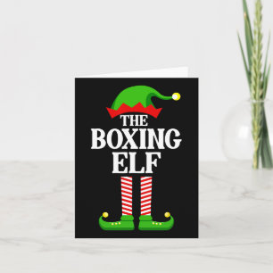 Boxing Elf Family Matching Group Funny Christmas  Card