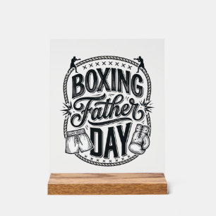 Boxing Father Day Vintage Engraving Shirt Design_1 Acrylic Sign