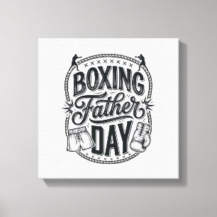 Boxing Father Day Vintage Engraving Shirt Design_1 Canvas Print