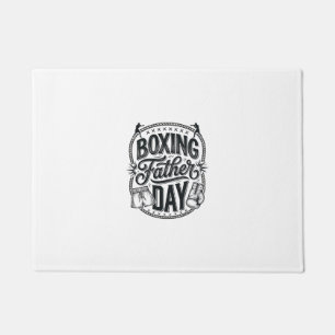 Boxing Father Day Vintage Engraving Shirt Design_1 Doormat