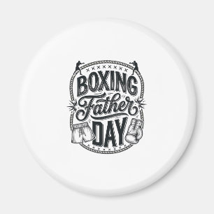 Boxing Father Day Vintage Engraving Shirt Design_1 Magnet