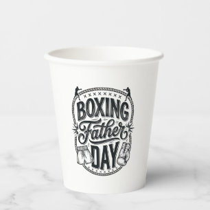 Boxing Father Day Vintage Engraving Shirt Design_1 Paper Cups