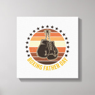 Boxing Father Day Vintage Gloves Shirt Design_1 Canvas Print