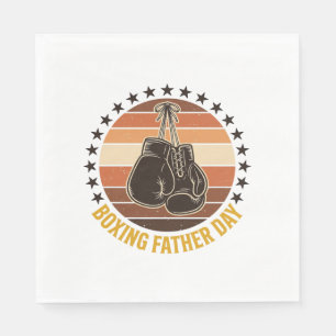 Boxing Father Day Vintage Gloves Shirt Design_1 Napkin