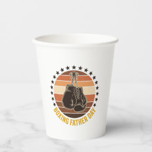 Boxing Father Day Vintage Gloves Shirt Design_1 Paper Cups