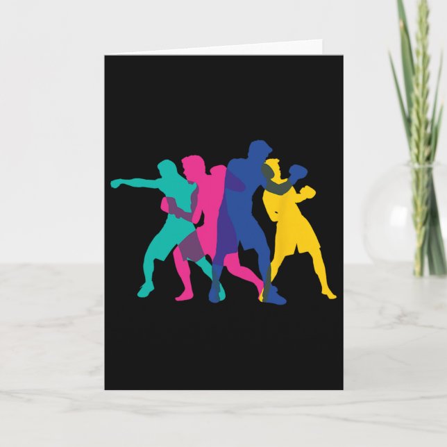 Boxing Fight Mma Kickboxing Fighter Boxer Knockout Card (Front)