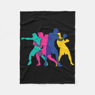 Boxing Fight Mma Kickboxing Fighter Boxer Knockout Fleece Blanket