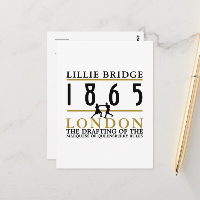 Boxing Fight, Queensberry Rules Postcard (Front/Back In Situ)