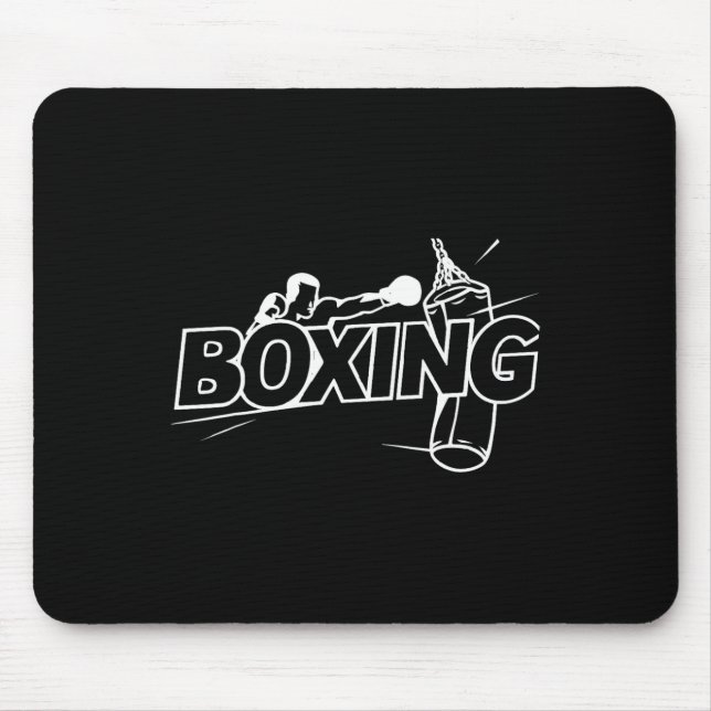 Boxing Fighters Boxing Kickboxing Boxing Lover Box Mouse Pad (Front)