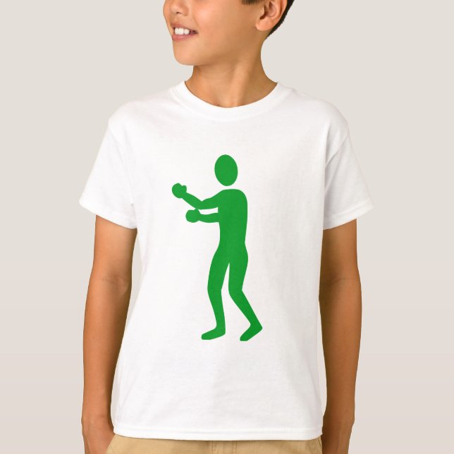 Boxing Figure - Grass Green T-Shirt (Front)