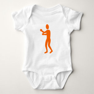 Boxing Figure - Orange Baby Bodysuit