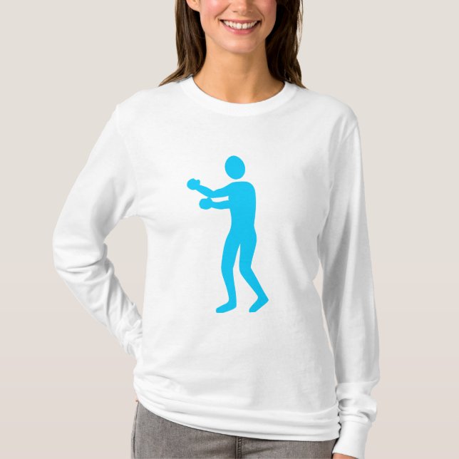 Boxing Figure - Sky Blue T-Shirt (Front)