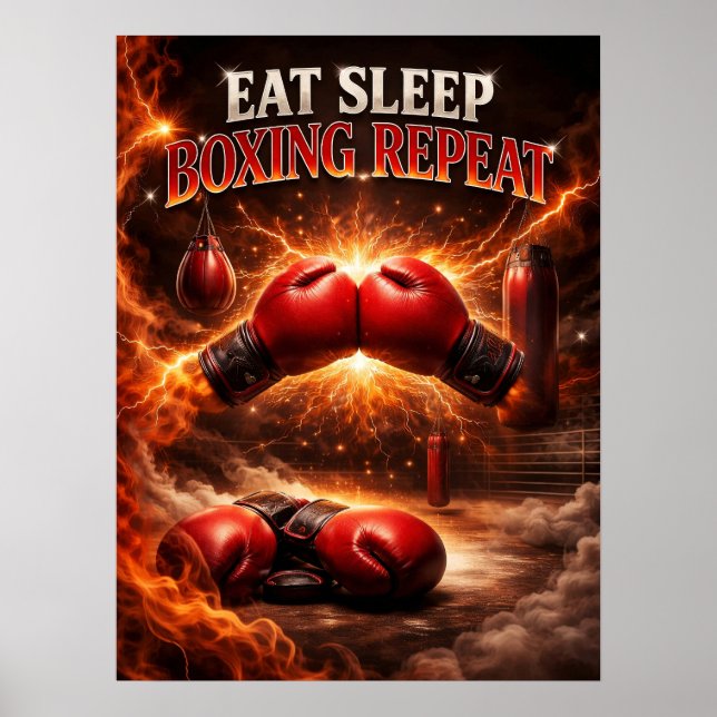 Boxing Fire Gloves Fury Poster (Front)