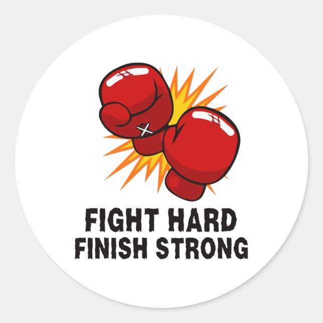 Boxing-gift  classic round sticker (Front)