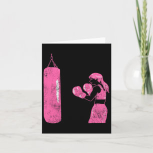 Boxing Glove Girl Boxer Coach Combat Sport Trainee Card